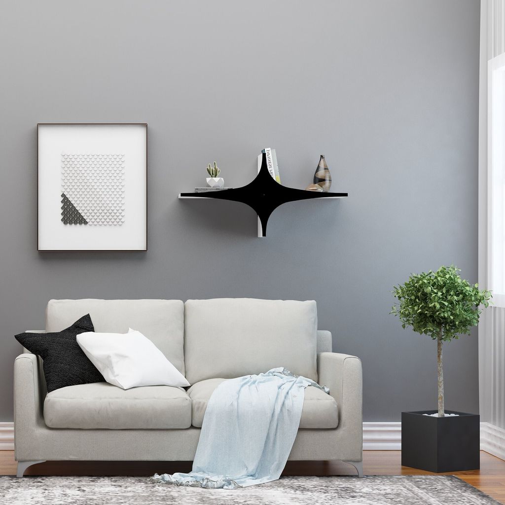 Skye Decor, Susen - Black, Wandregale, Schwarz, 90 x 45 x Produktbild 