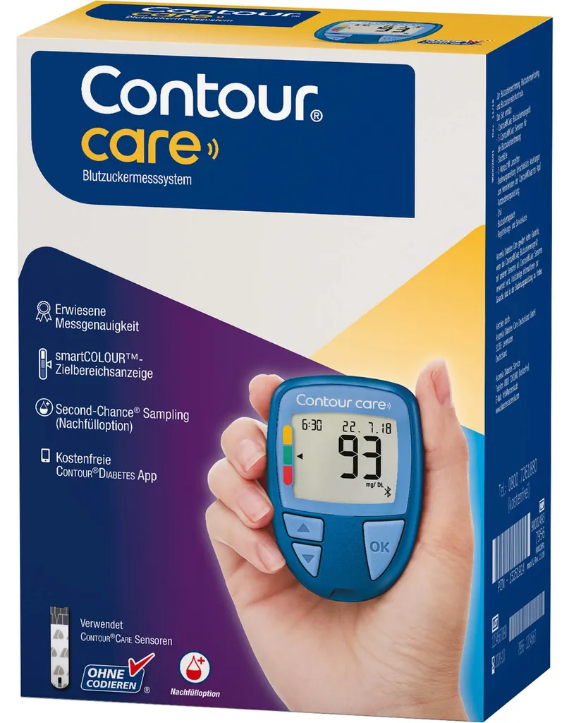 Lecteur Contour Care performant avec grand écran et mesure simplifiée