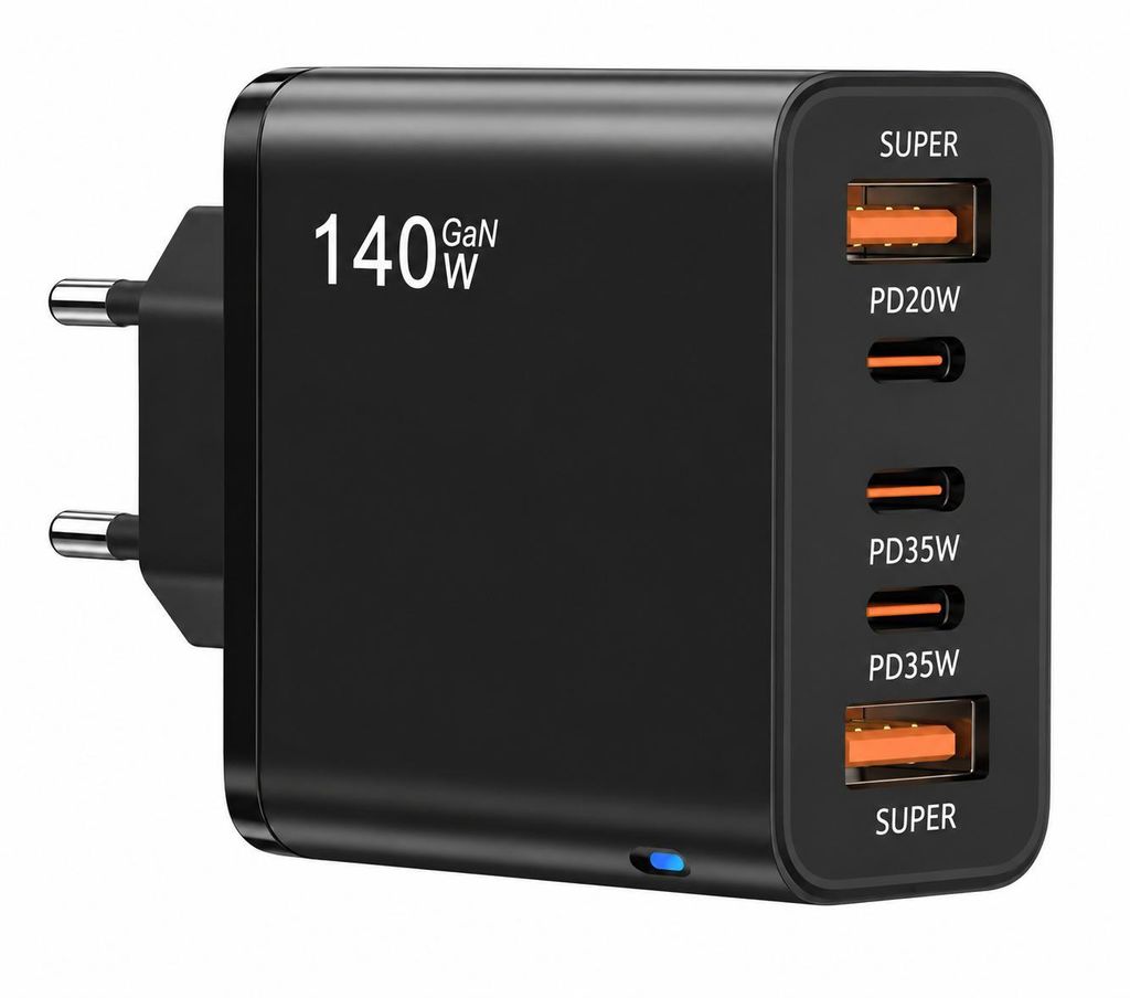 Chargeur USB-C GaN 140W, adaptateur secteur à 5 ports avec Image du produit 