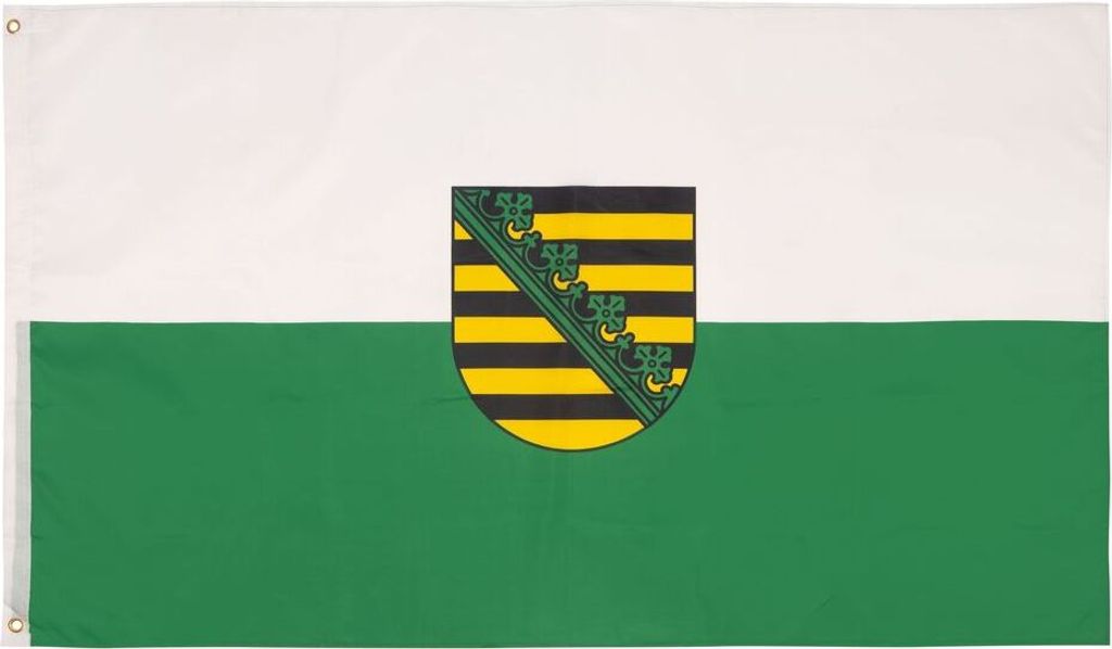 Flagge Königreich Sachsen 90 X 150 Cm – Hochwertige Polyester-Fahne Mit Siebdruck, Licht- & Wasserfest, 2 Metallösen