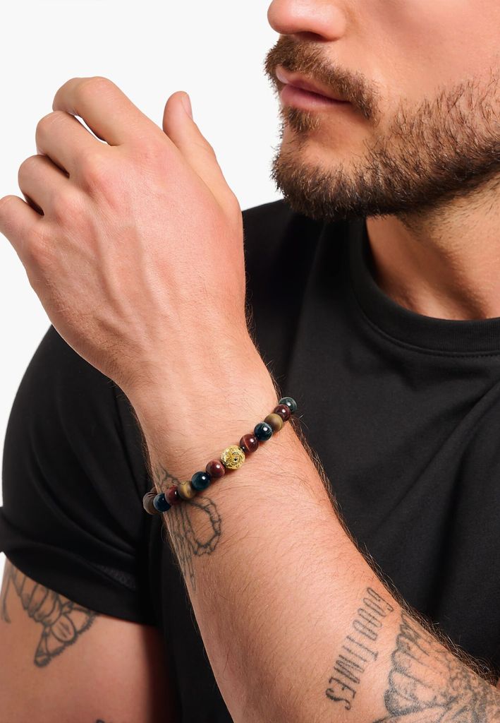 Thomas Sabo A2145-324-2 Beads-Armband  Tigerauge vergoldet, Produktbild 5