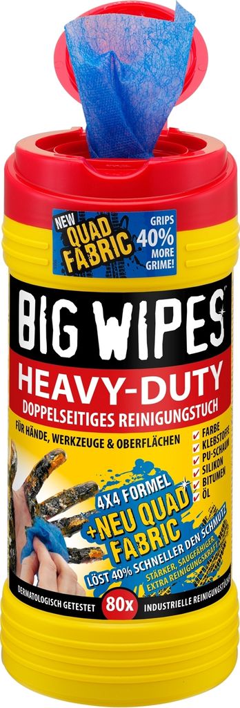 Reinigungstücher Bigwipes Heavy Duty 80St von HaWe Produktbild 