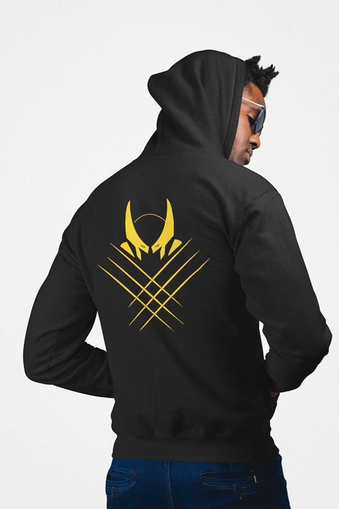 D&B Uni Hoodie ZIPMO00109 Wolverine Schwarz-Größe M