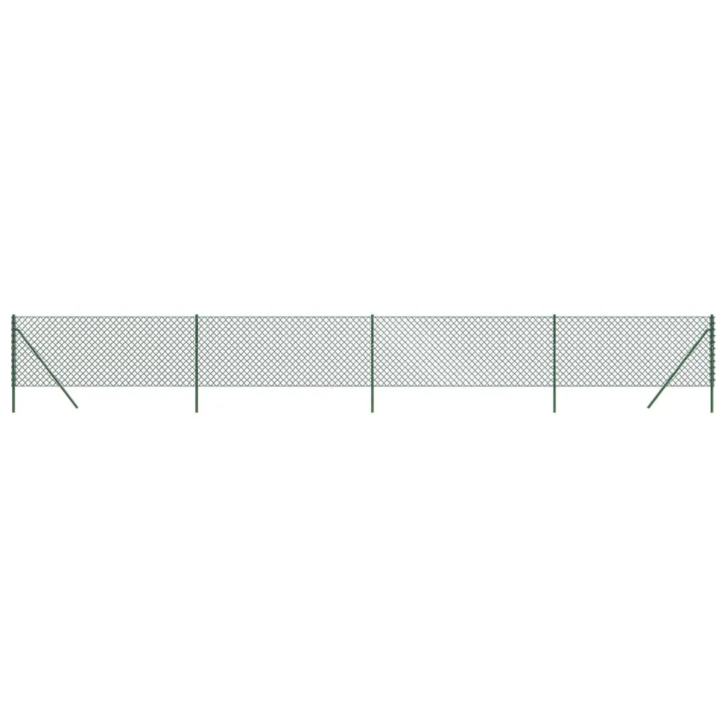 Grillage vidaXL 1x10 m pour sécuriser jardin et animaux couleur vert forêt