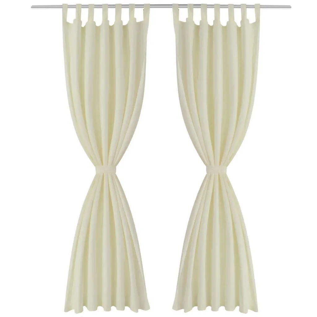Rideaux occultants satin crème 140x245 cm - Stop vis-à-vis et reflets