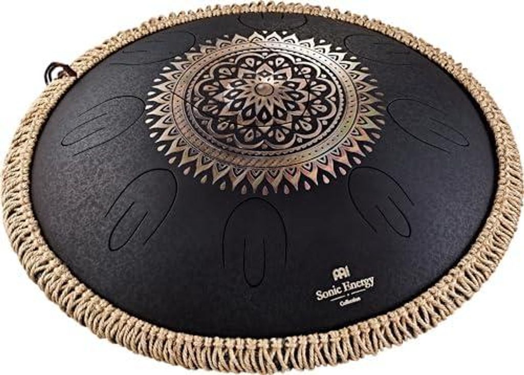 Octave Steel Tongue Drum, D-Kurd, Schwarz, Mandala () | Produktbild 