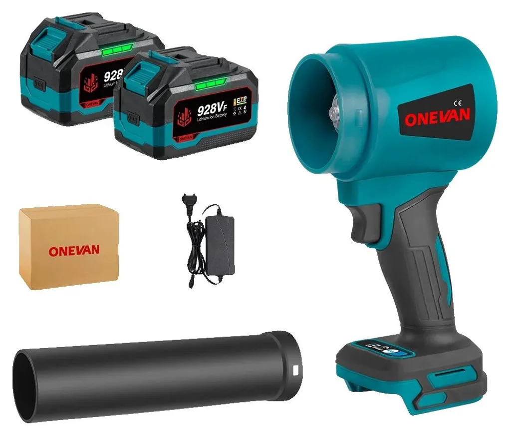 Souffleur de feuilles turbo 4000W puissant à double batterie noire