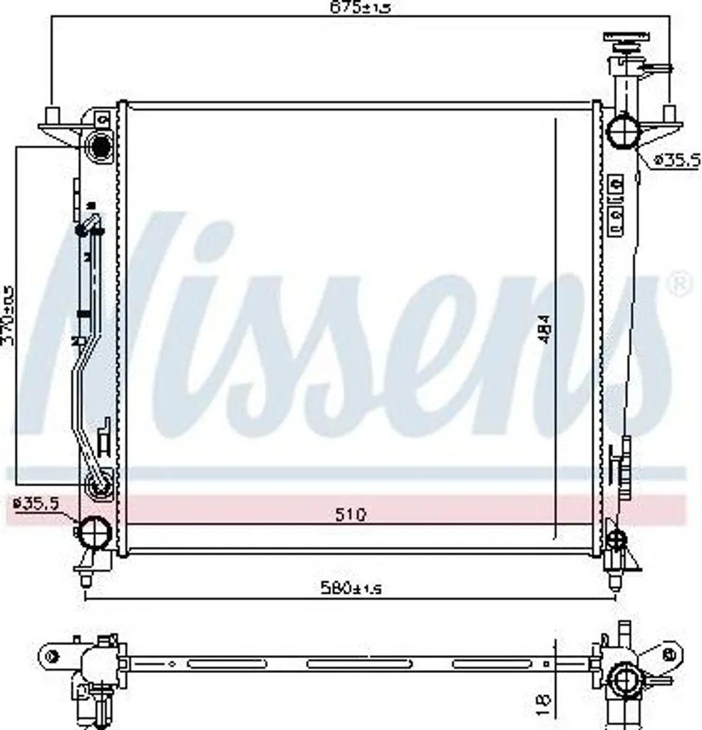 Radiateur moteur Nissens 606428 pour Sorento OE 25310C5060 de qualité