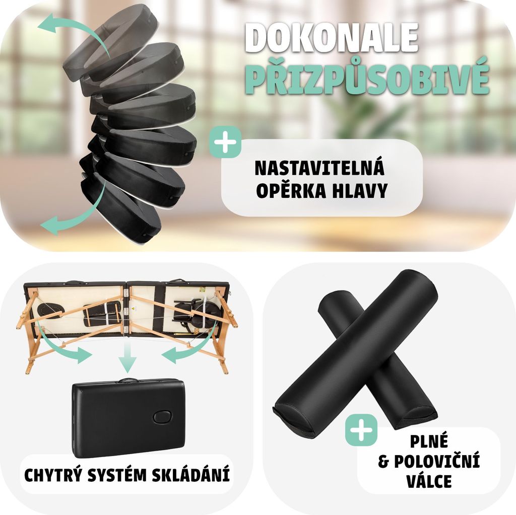 sada 2 zónových masážních stolů Freddi šířka 61 cm, Obrázek produktu 9