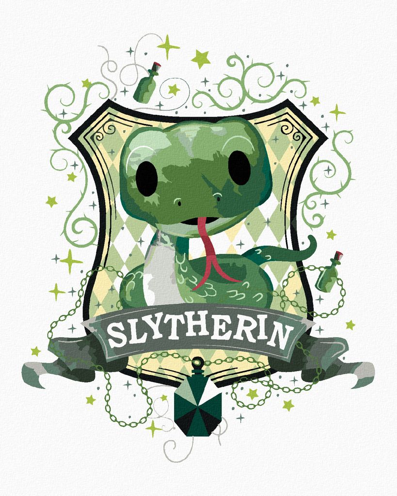 Zuty - Malen nach Zahlen - SLYTHERIN (HARRY POTTER), 40x50 Produktbild 