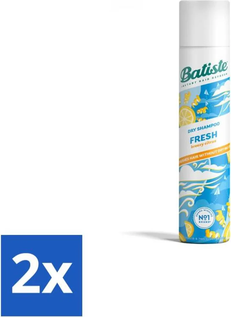 Batiste Shampoo Secco Fresh 2 Pezzi - Il Kit Salva-Capelli in Viaggio