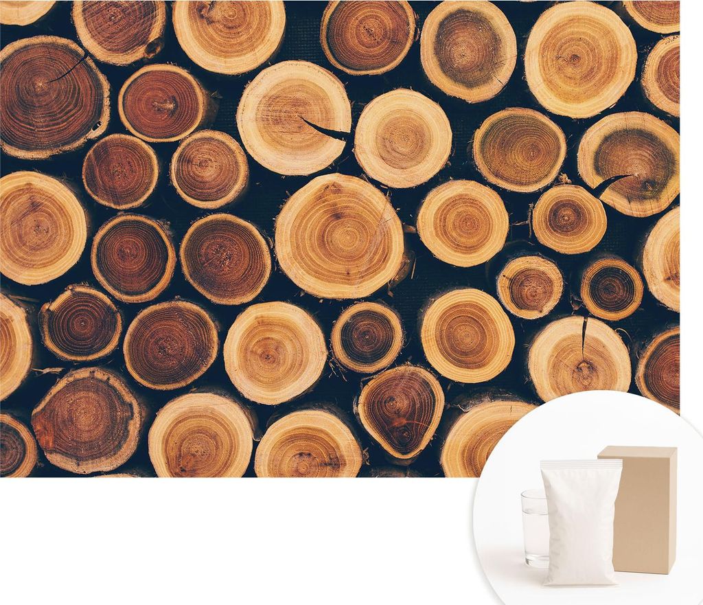 Fototapete - Wandbilder für Wohnzimmer - 208x146 cm - Dekorative Wandfolie - Modernes Design für Wanddekoration - Tapeten für Innenräume - Holz...