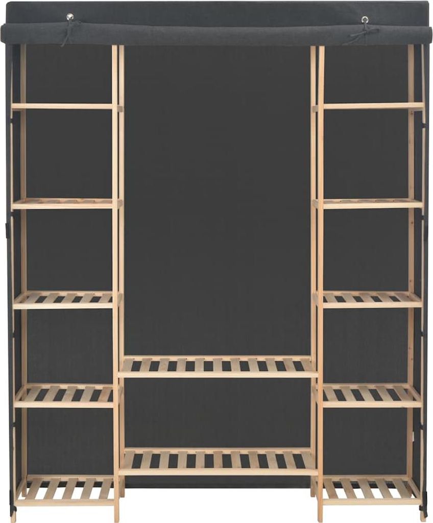 vidaXL Kleiderschrank Grau 135 x 40 x 170 cm Stoff