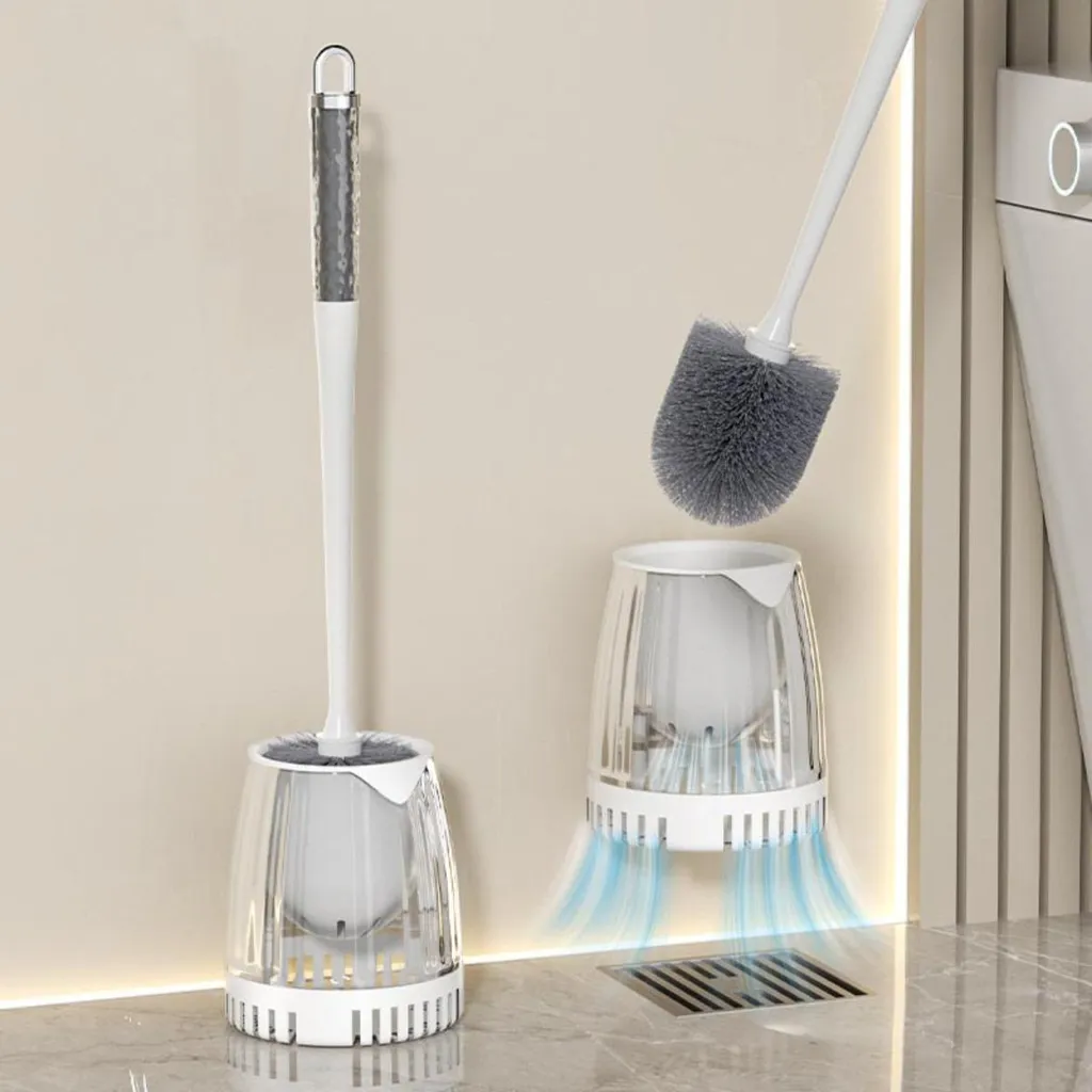 Brosse de toilette suspendue hygiénique avec support mural gain de place