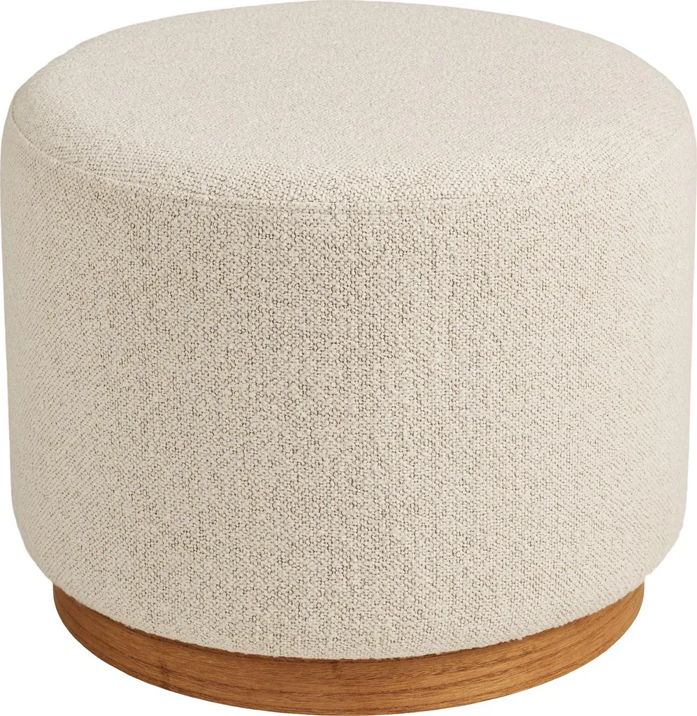 Siège d'Appoint Gry Pouf Rond Ø50 cm Sable - Mobilier Design Scandinave
