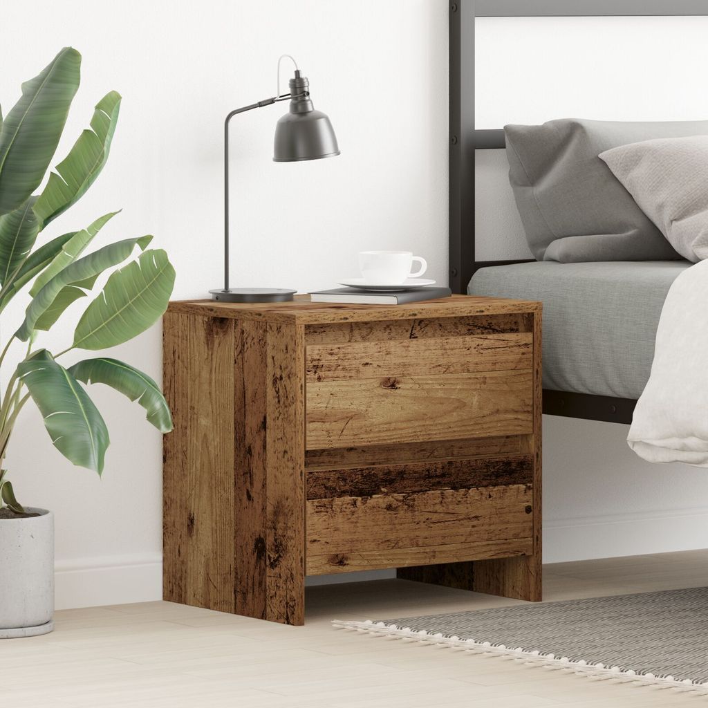 Möbel Nachttisch Altholz 45x34x44,5 cm Holzwerkstoff - Nachttische & -schränke 863353
