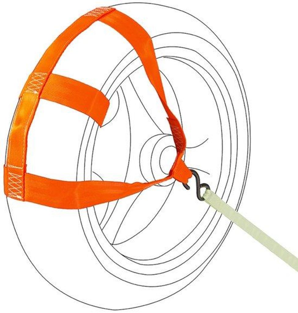 Universelle Motorrad-Transport-Spanngurt, orange, Hinterrad-Sicherung