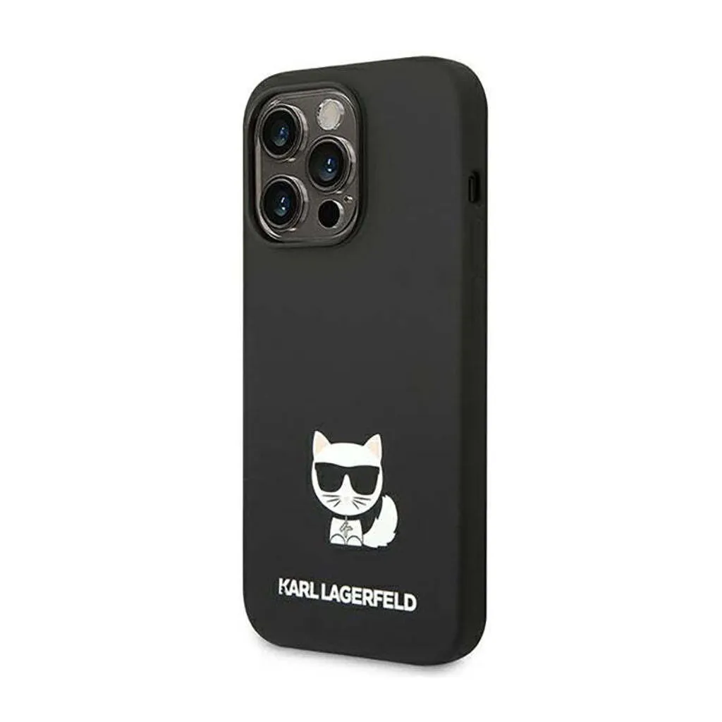 Karl Lagerfeld Cover iPhone 14 Pro Choupette Silicone Nero Luxury - 2