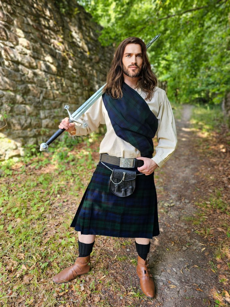 Schottenrock, 8 Yard Kilt, Black Watch Tartan XXXL