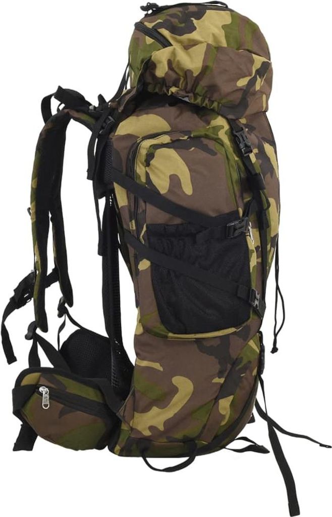 vidaXL Turistický batoh zelený maskáčový 80 L Oxford Obrázek produktu 