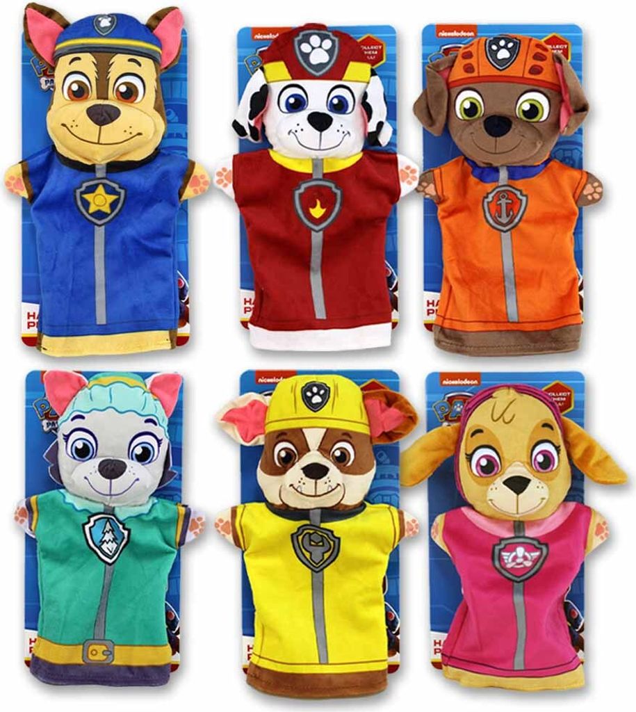 Paw Patrol Plüschhandpuppen im 6er Set