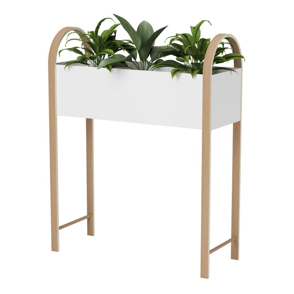 UMBRA Pflanzgefäß BELLWOOD Pflanztopf Blumenkasten Hochbeet weiß 1013879-668