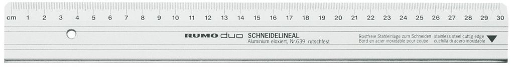 RUMOLD Schneidelineal DUO 50,0 cm, silber