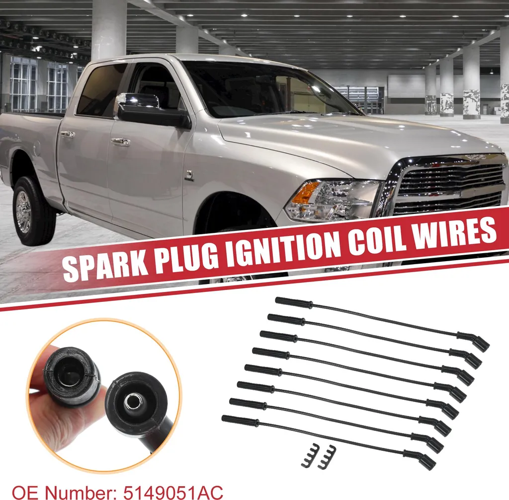 Kit 8 câbles bobine 4.7L V8 5149051AC isolés pour Ram 1500 Durango Dakota