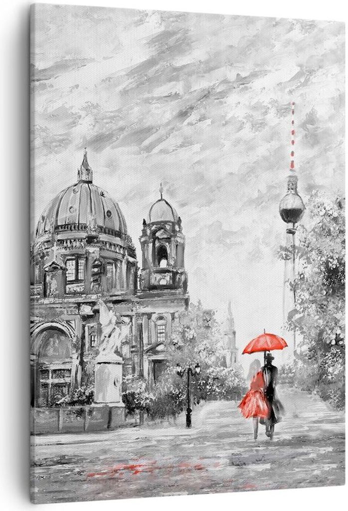 Bild auf Leinwand - Leinwandbild - Einteilig - Dom Berlin Liebespaar - 50x70cm - Wand Bild - Wanddeko - Wandbilder - Leinwanddruck - Wanddekoration...