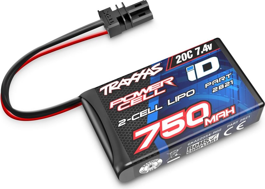 Traxxas TRX2821 ID LiPo Akku 750mAh 7,4V 2-Zellen 20C für Produktbild 