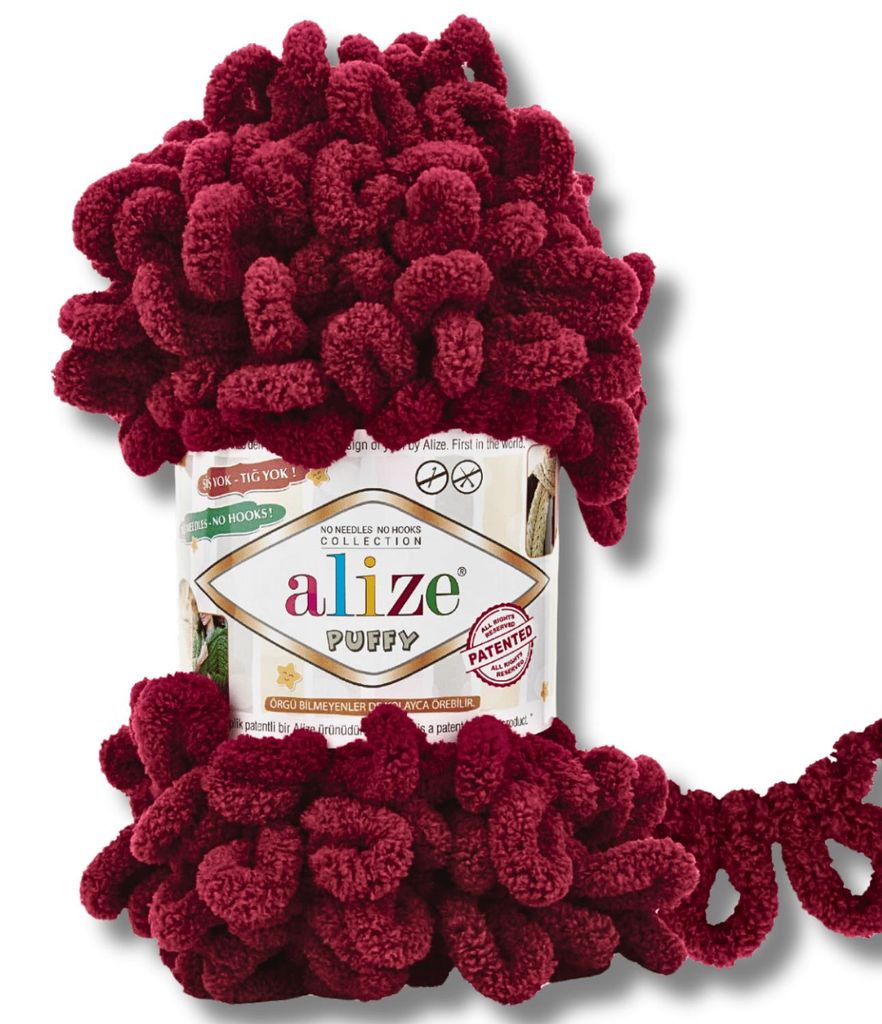 Alize 1 x 100 g de laine Puffy, unie, pour le crochet et le Image du produit 