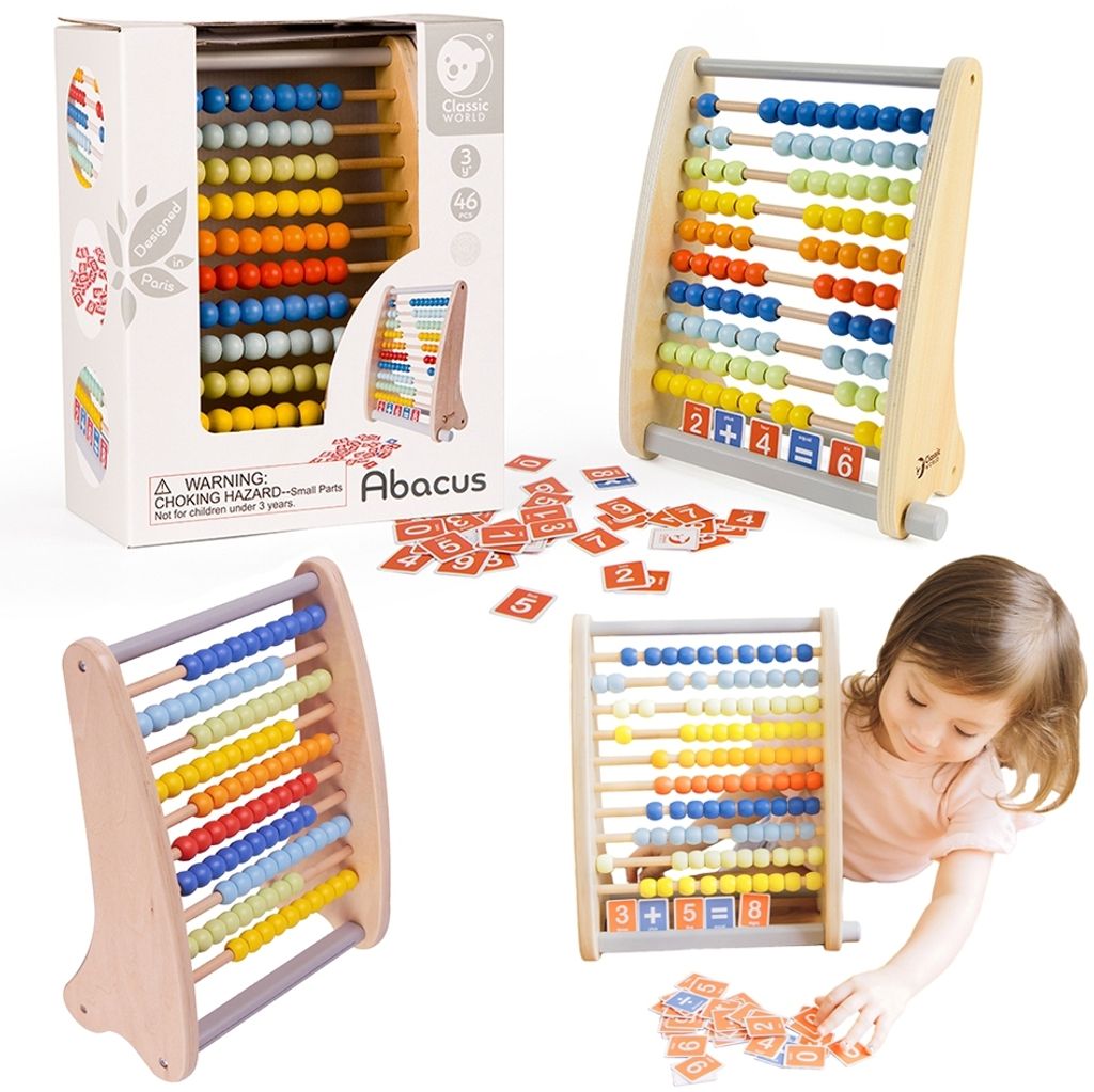 Abacus classique en bois + opérations mathématiques, 46 Image du produit 