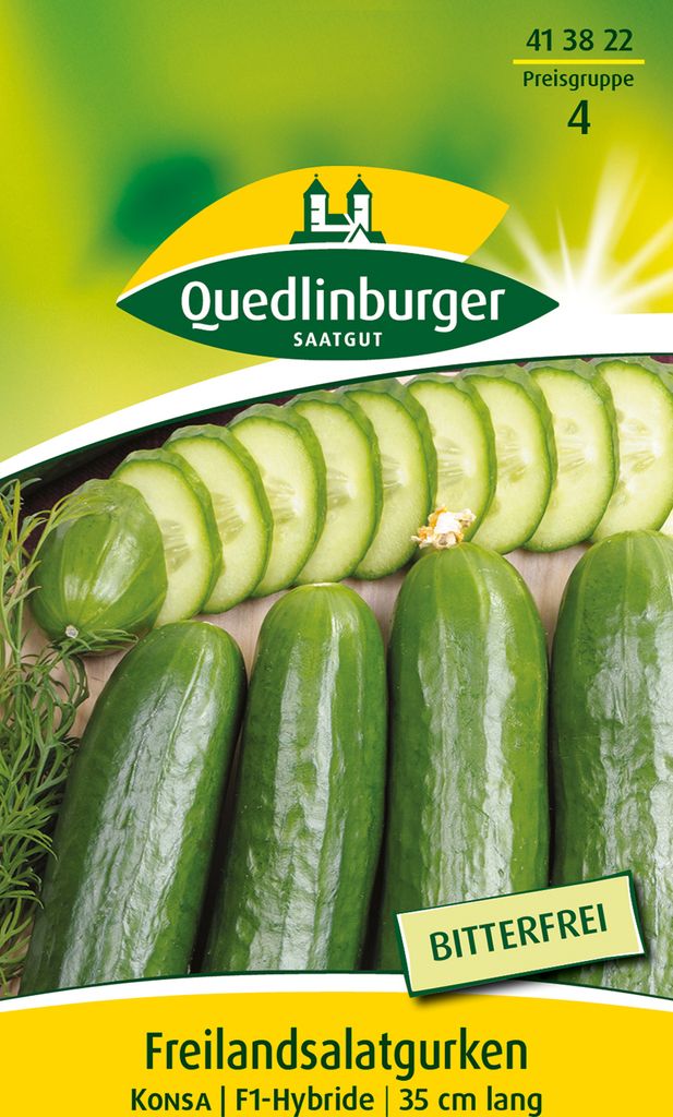 Quedlinburger Saatgut - Freilandsalat-Gurken Konsa - Samen Produktbild 