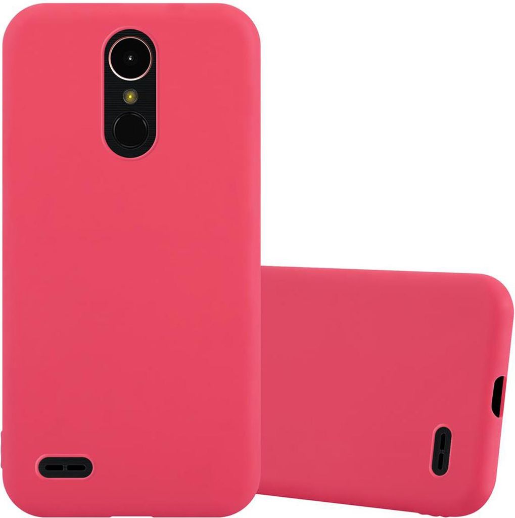 Cadorabo Hülle für LG K10 2017 Schutzhülle in Rot Handyhülle TPU Silikon Etui Case Cover