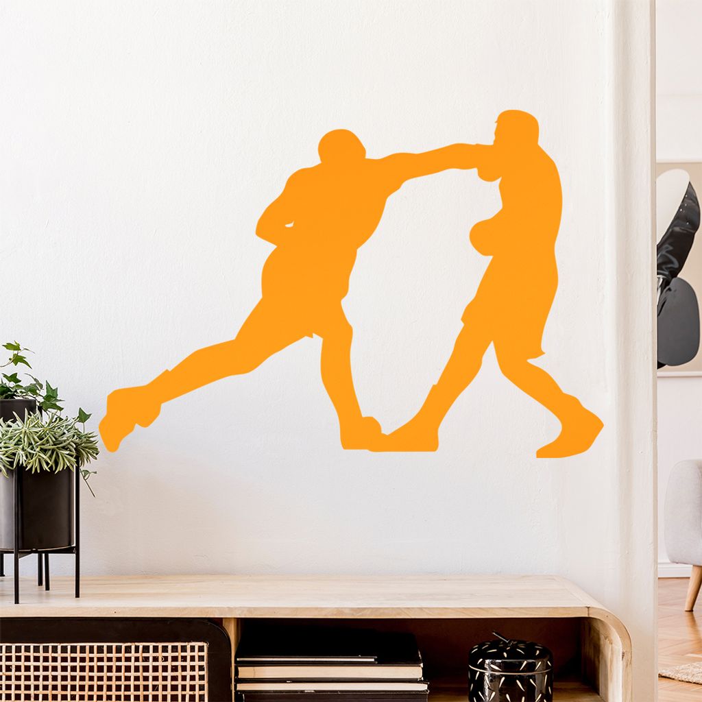 Boxen Knockout Figur Boxer Wandtattoo Wandaufkleber Wall Sticker - Dekoration, Küche, Wohnzimmer, Schlafzimmer, Badezimmer