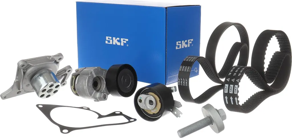 Kit courroie distribution et pompe à eau SKF VKMC 16003 avec clim