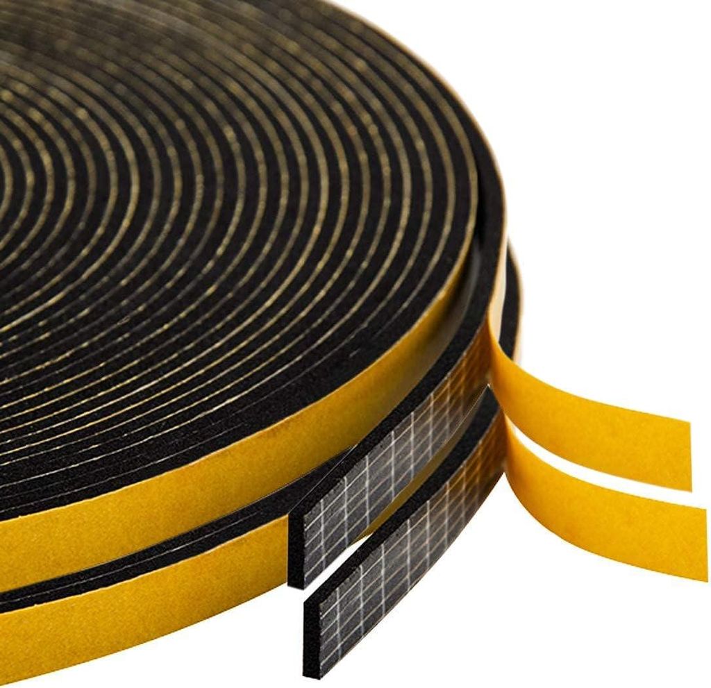 Dichtungsband für Türen und Fenster - Selbstklebendes Schaumgummi-Band für Schallisolierung und Wärmehaltung