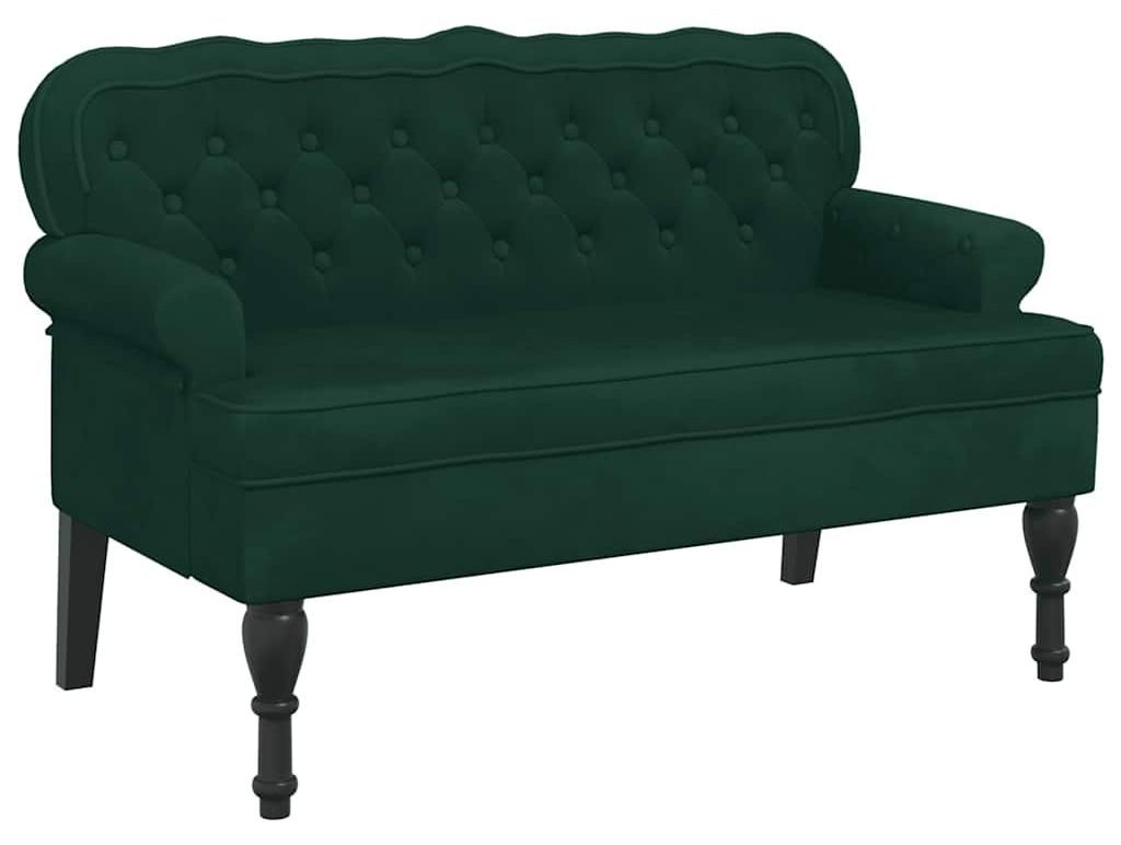 vidaXL Sitzbank mit Rückenlehne Dunkelgrün 119,5x64,5x75 cm Produktbild 