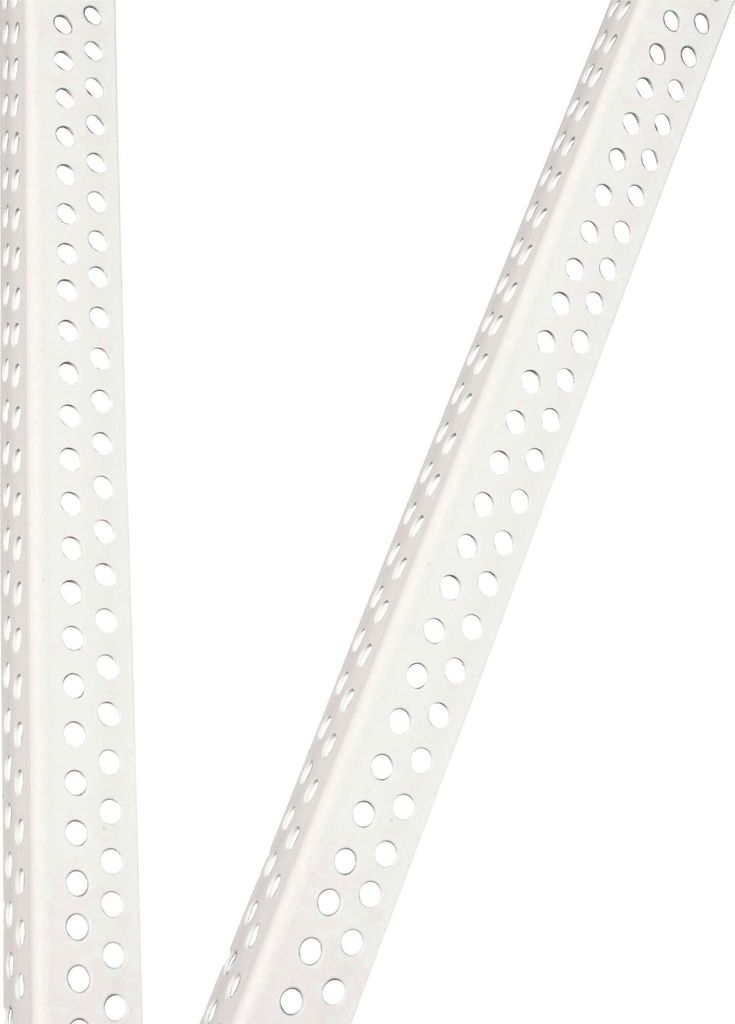 ProfileXXL PVC Eckwinkel, Eckprofil, Kantenschutz Trockenbau 2,5m Weiß 23 x 23mm Profile aus hart PVC, für Innenbau Trockenbau