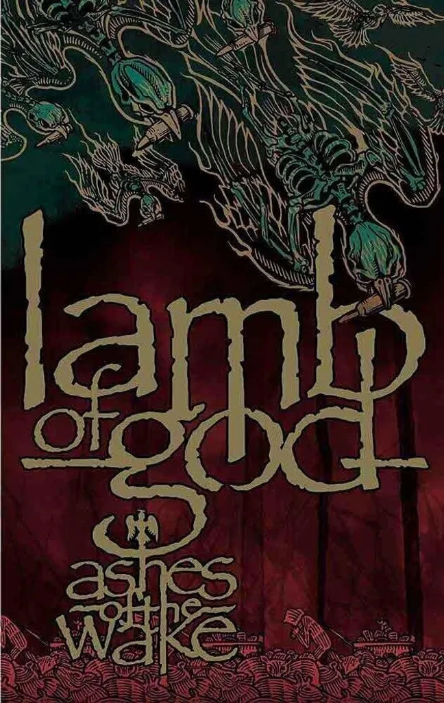 Grand Drapeau Lamb Of God Ashes Of The Wake en Tissu avec Œillets Métal