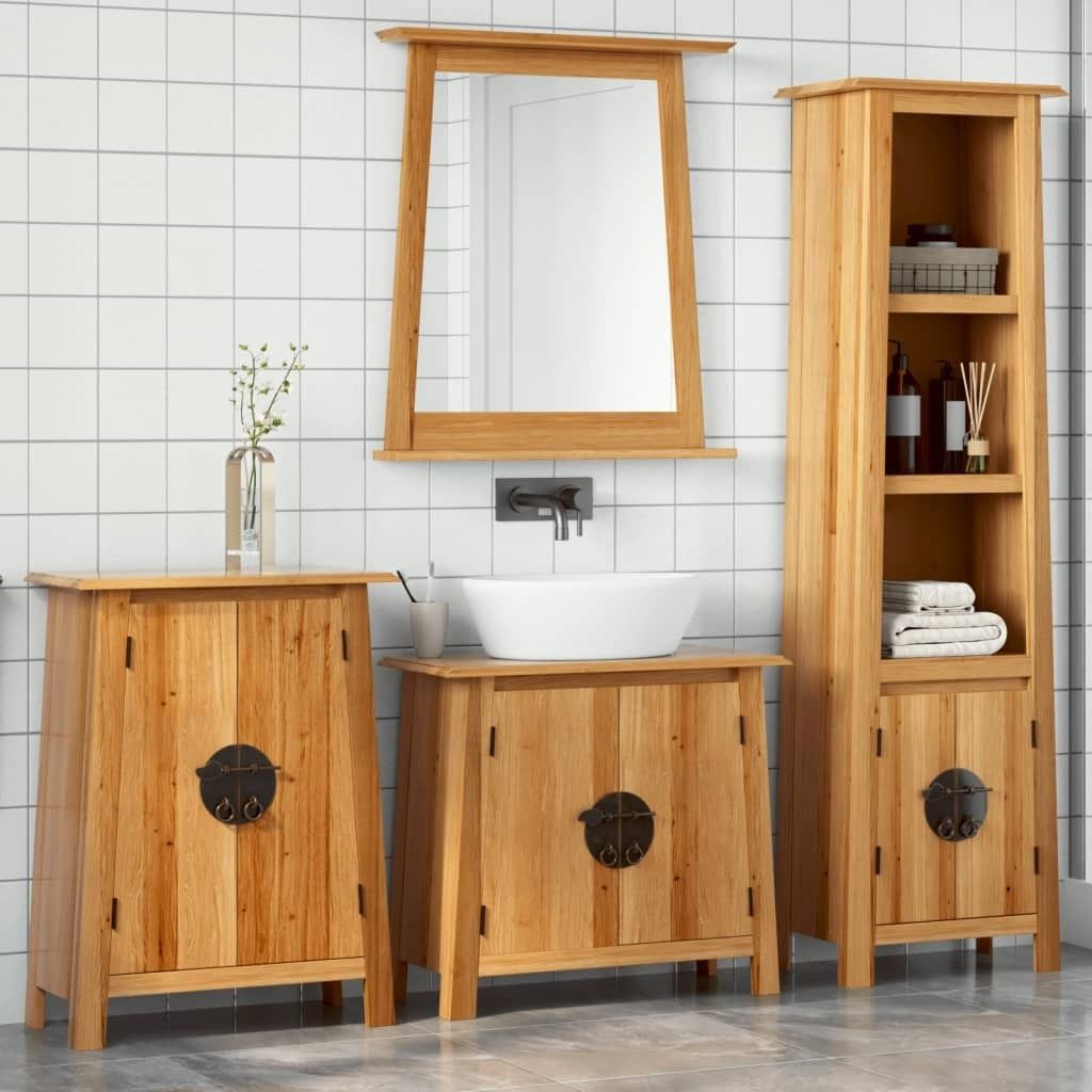"im Angebot" 4-tlg. Badmöbel-Set Massivholz Kiefer - Badezimmer CC9824