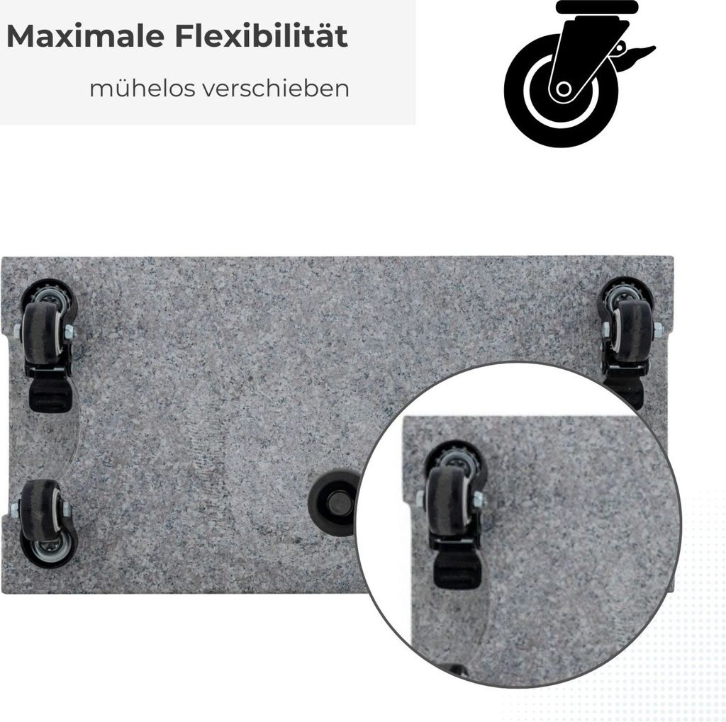 Doppler Granitplatte 140 Kg Rollbar | 893003..140 | Möbel Graf