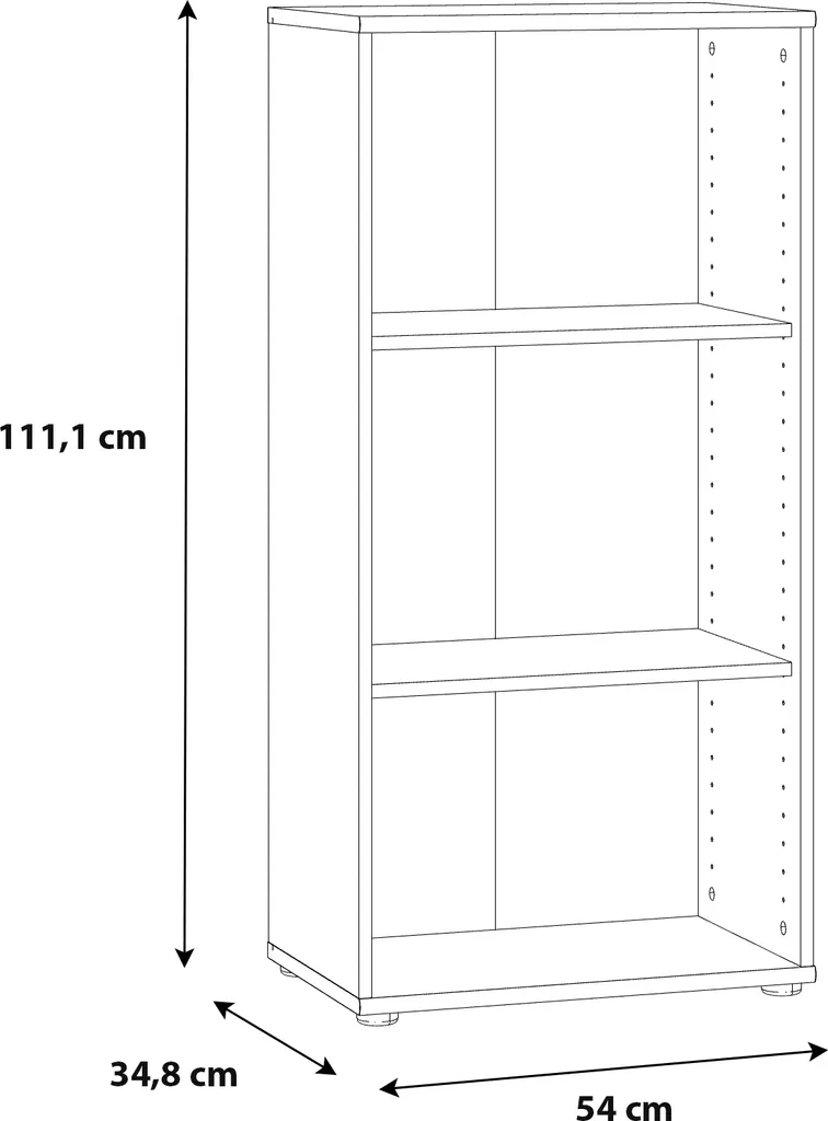 Meuble de rangement Tembi blanc 54cm, structure robuste et modulable