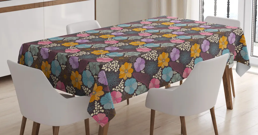 Tovaglia Fiori Abakuhaus 140x200 cm - Alta Definizione e Lavabile