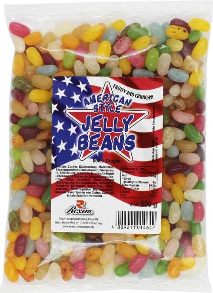 Rexim American Style Jelly Beans, Fruity and Crunchy, 600g Produktbild 