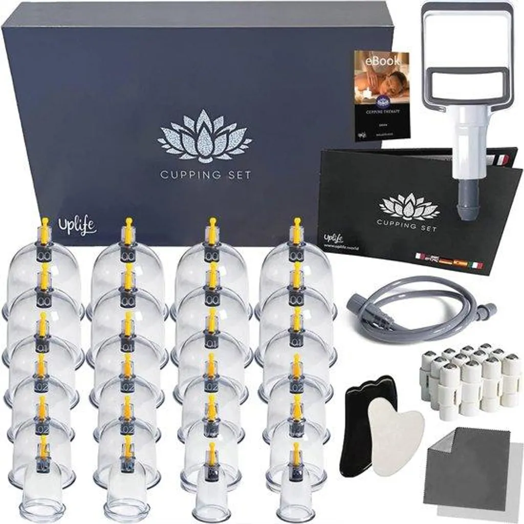 Kit Massage Ventouses Silicone et Gua Sha pour Récupération Musculaire