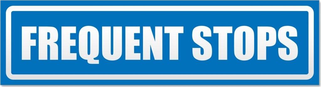 Frequent Stops invertiert Magnetschild Schild magnetisch