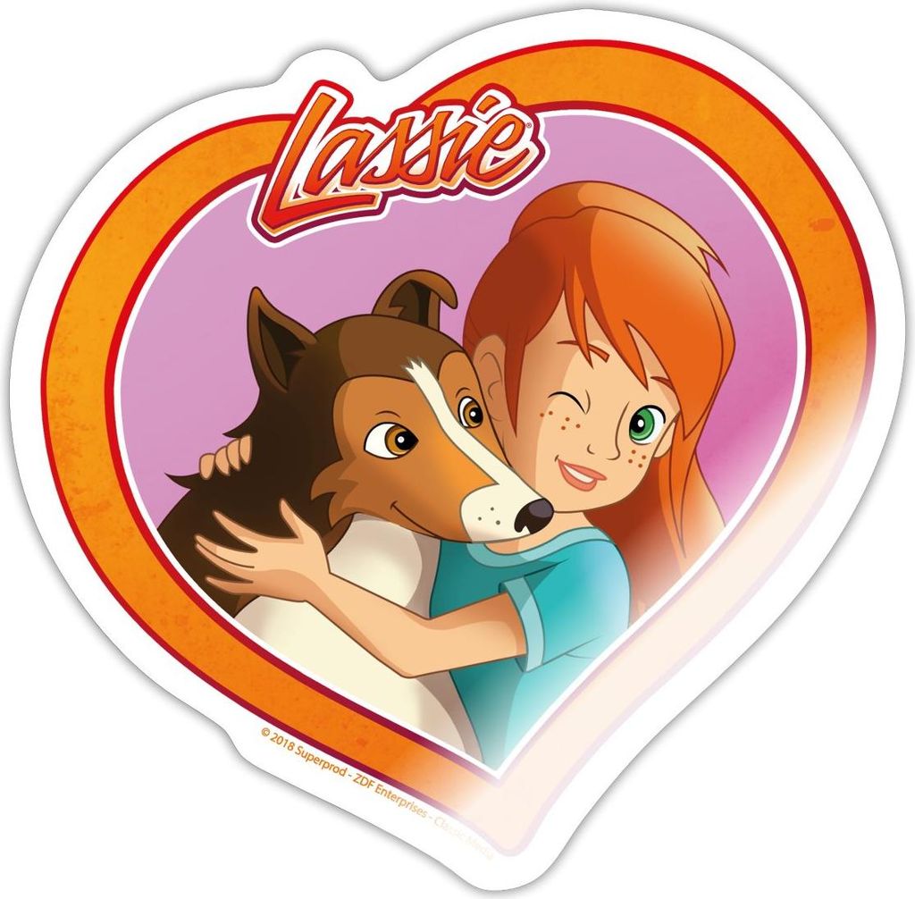 Spreadshirt Lassie Ein Herz Und Eine Seele Sticker Aufkleber, 10 x 10 cm, Weiß glänzend