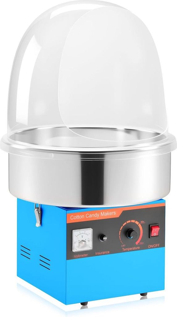 Electric Baumwolle Candy Machine, 1000W Electric Floss Maker With Cover, Commercial Baumwolle Candy Machine w/Stainless Steel Bowl & Sugar Scoop, I...