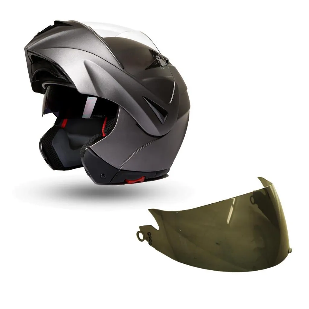 Casque pliable mat CMX Prometheus double écran amovible taille S